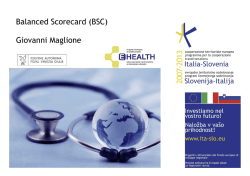 Balanced Scorecard (BSC) Giovanni Maglione