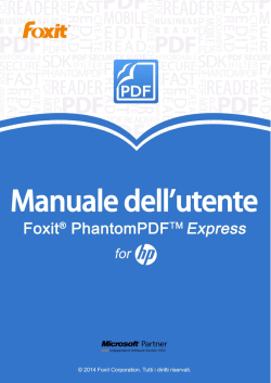 Foxit PhantomPDF Express for HP_Manuale dell