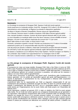 n. 38 del 31 luglio 2014 - Confederazione Italiana Agricoltori della