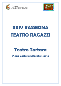 teatro ragazzi 2014 materiale - Comune di Casale Monferrato