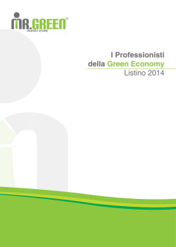 I Professionisti della Green Economy Listino 2014