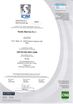 ISO 9001 - Vuotoservice.net