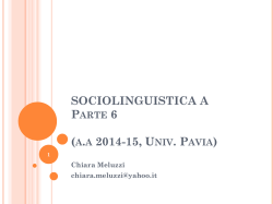 SOCIOLINGUISTICA A Parte 6 (a.a 2014