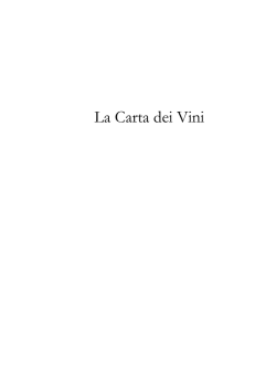 La Carta dei Vini - Antonello Colonna