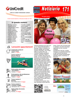 Notiziario 171 - UniCredit Circolo Udine Pordenone Gorizia