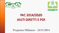 Pac 2014/2020 aiuti diretti e PSR