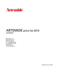 ARTEMIDE price list 2014