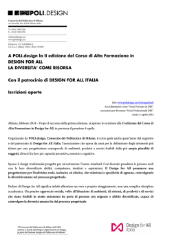 Corso Design for all - CERPA Italia Onlus