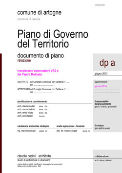 DP a - Relazione - Comune di Artogne