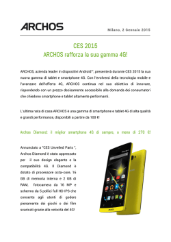 CES 2015 ARCHOS rafforza la sua gamma 4G!