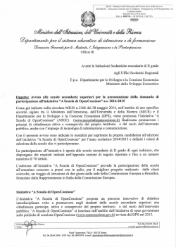 "A Scuola di OpenCoesione" a.s 2014-2015