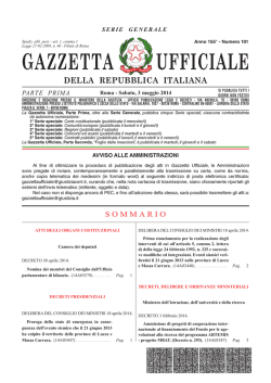 gazzetta ufficiale della repubblica italiana - Il sole 24 Ore