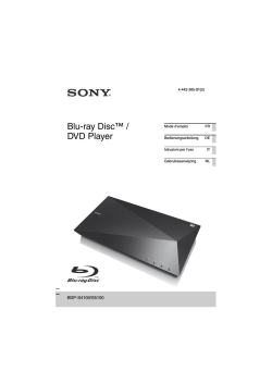 Blu-ray Disc™ / DVD Player - Migros