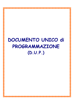 Documento unico di programmazione (DUP)