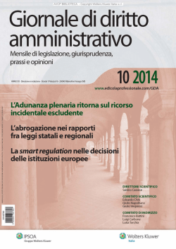 Il Giornale di diritto amministrativo rivista nr 10 2014