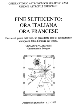 fine settecento - Unione Astrofili Bresciani