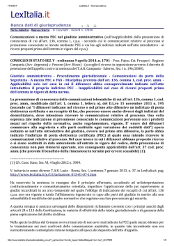 CONSIGLIO DI STATO SEZ. V - ordinanza 9 aprile 2014, n. 1701