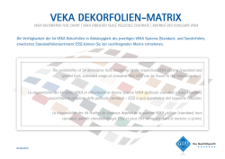 Veka - Dekorfolien-Matrix 2014-06