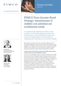 PIMCO Euro Income Bond Strategy: massimizzare il reddito con un