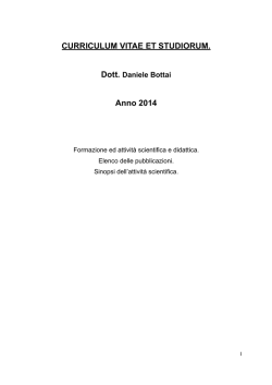 CV Daniele Bottai 2014.pages - Università degli Studi di Milano