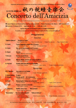 poster concerto - Giappone in Italia