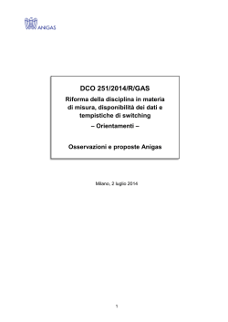 DCO 251/2014/R/GAS