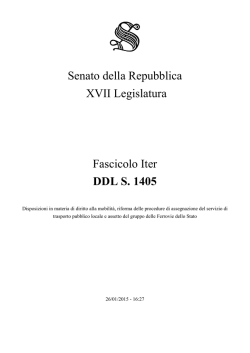 Senato della Repubblica XVII Legislatura Fascicolo Iter DDL S. 1405