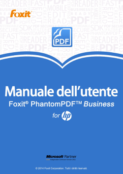 Foxit PhantomPDF Business for HP_Manuale dell