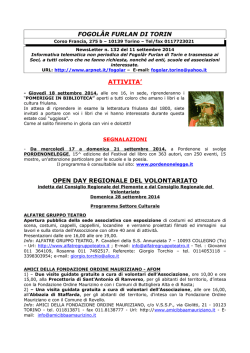 NewsLetter n. 132 Fogolâr di Torino