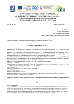 direttive DSGA - Istituto Comprensivo G. Parente Aversa