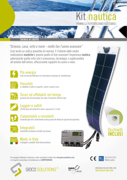 Pannelli fotovoltaici flessibili NAUTICA