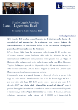 30 ottobre 2014 - Studio Legale Lana Lagostena Bassi