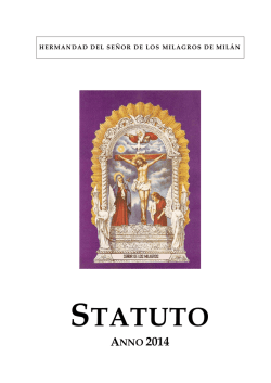 Statuto della Hermandad di Milano