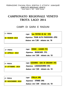 CAMPIONATO REGIONALE VENETO TROTA LAGO 2014
