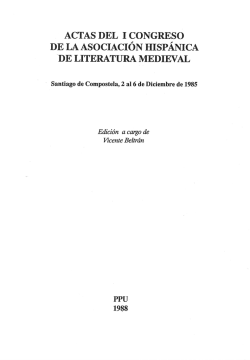 actas del i congreso de la asociación hispánica de literatura medieval