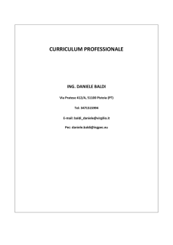 curriculum professionale - Ordine degli Ingegneri della provincia di