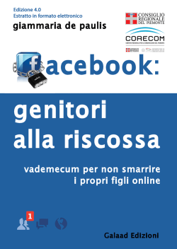 Facebook: genitori alla riscossa - Consiglio Regionale del Piemonte
