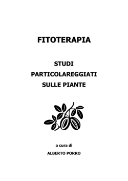 studi particolareggiati sulle piante (fitoterapia metodologica)