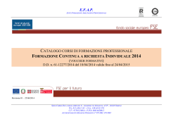 Catalogo - Torino - EFAP - Ente Formazione Abilitazioni Professionali