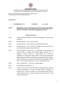 Determinazione n. 445 del 04/08/2014 – aggiudicazione definitiva