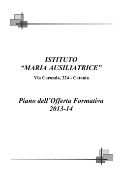 POF IMA 2013-14 - Istituto Maria Ausiliatrice