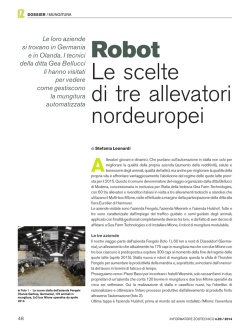 Le scelte di tre allevatori nordeuropei Robot