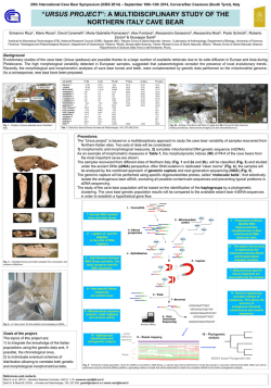 “ursus project”: a multidisciplinary study of the