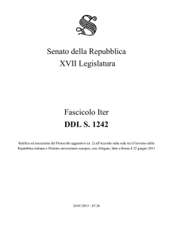 Senato della Repubblica XVII Legislatura Fascicolo Iter DDL S. 1242