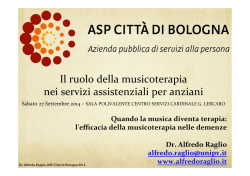 and “music therapy” - ASP Città di Bologna