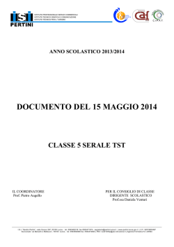 Classe 5SER TST - Sandro Pertini