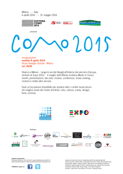 Calendario di tutti gli eventi Como2015