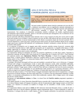 Asia - Cooperazione Italiana allo Sviluppo