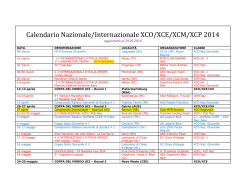 Calendario Nazionale/Internazionale XCO/XCE/XCM/XCP 2014