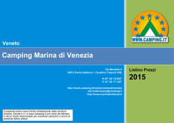 Listino Prezzi Camping Marina di Venezia